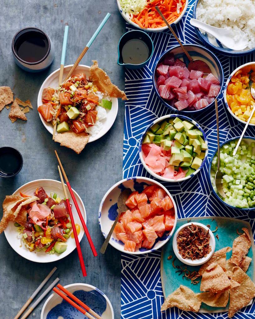 Summery, no-cook dinner recipes: DIY Poke Bowls at What's Gaby Cooking