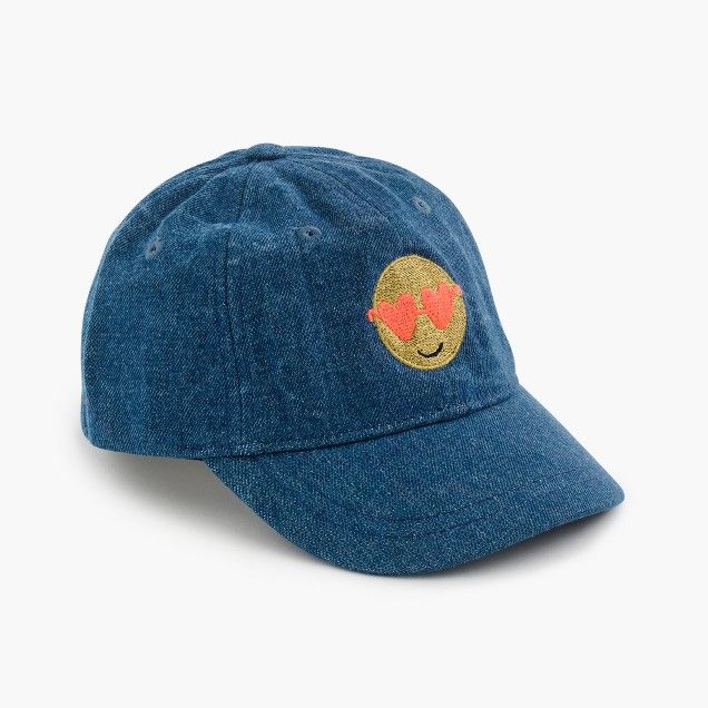 Coolest emoji accessories for back to school | Emoji baseball cap at J. Crew