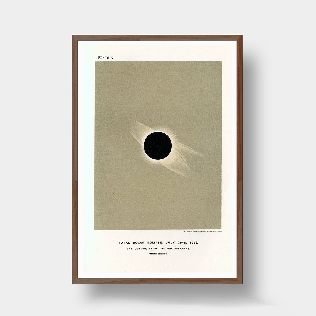 Total solar eclipse gifts | Vintage solar eclipse print 