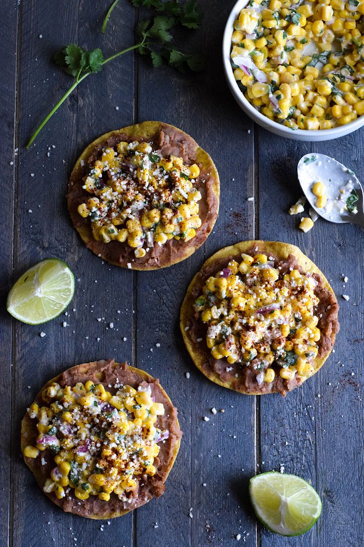 Cool Mom Eats weekly meal plan: Mexican Street Corn Tostadas at Isabel Eats