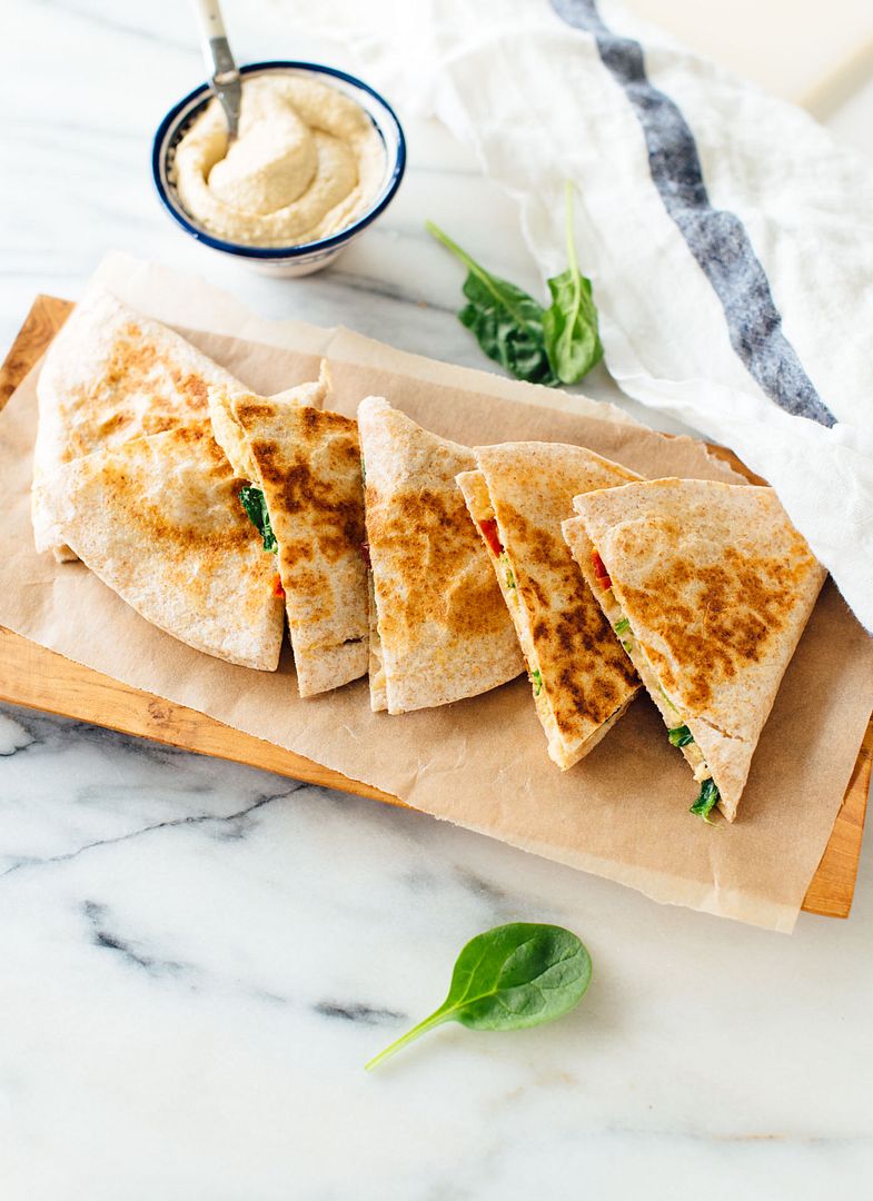 Cool Mom Eats weekly meal plan: Hummus Quesadilla at Cookie + Kate