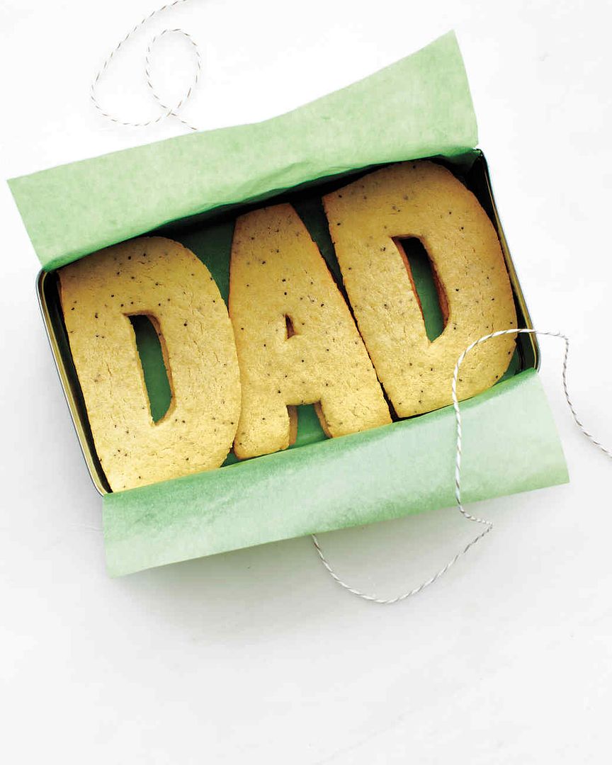 Father's Day food gifts that the kids can help make: Dad Sugar Cookies at Martha Stewart