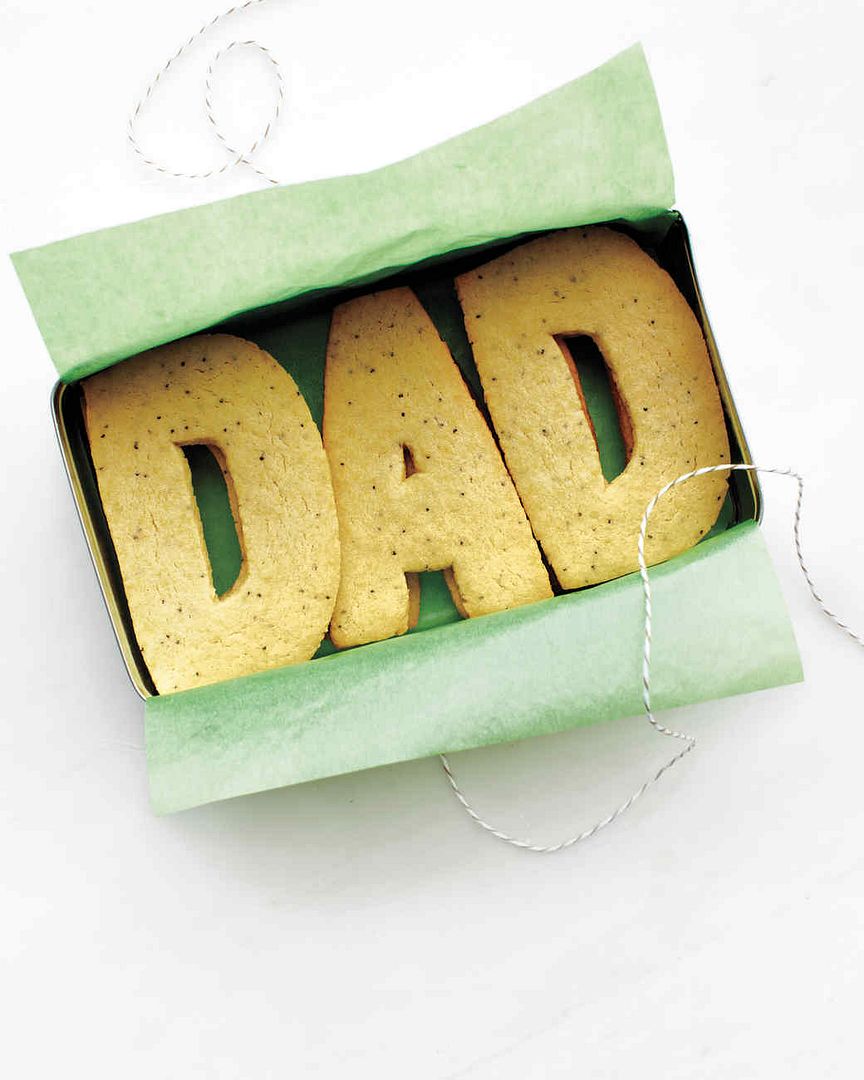 Father's Day food gifts that the kids can help make: Dad Sugar Cookies at Martha Stewart