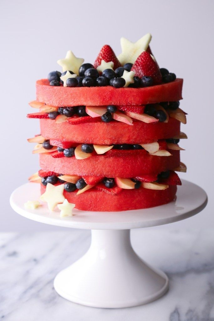 Last minute Fourth of July treats: Watermelon Layer Cake at Wife Mama Foodie