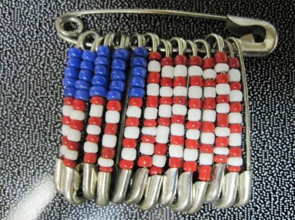 Creative 4th of July crafts for older kids: DIY Patriotic Pin by Fun Holiday Crafts