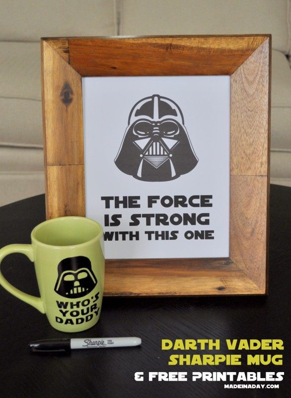 Free Father's Day printables: Star Wars Mug and Art by Made in A Day