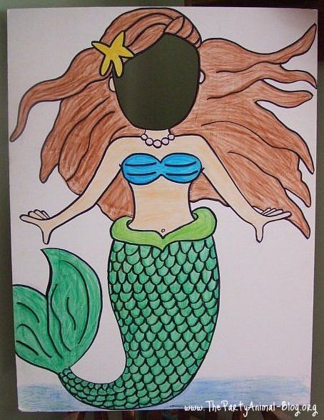 Mermaid party idea: Photo Stand-In by The Party Animal Blog