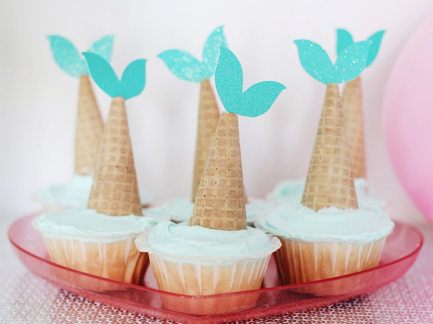 Mermaid party ideas: Mermaid Tail Cupcakes by Garvin and Co.