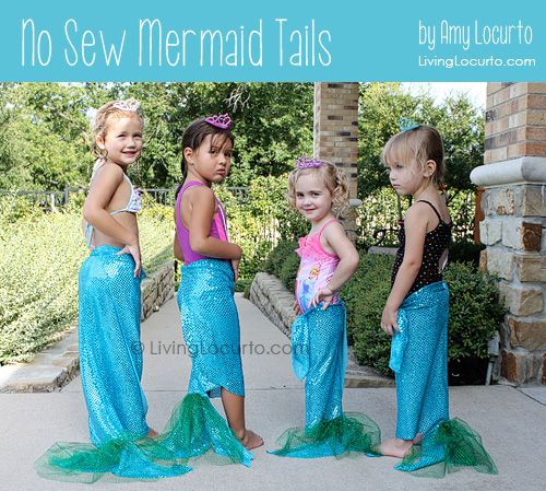Mermaid party ideas: No-Sew Tails by Living Locurto