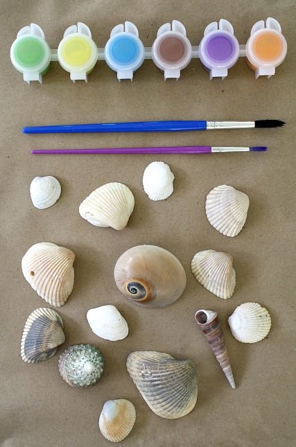 Mermaid party ideas: Shell Painting by Fantastic Fun and Learning
