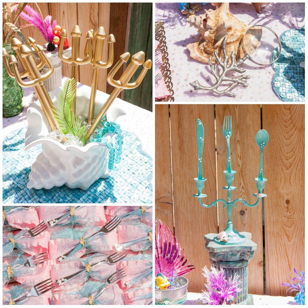 Mermaid party ideas: Trident Decorations by Bella C Parties