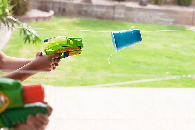 Summer water activities for the backyard: Cup Races by All for the Boys