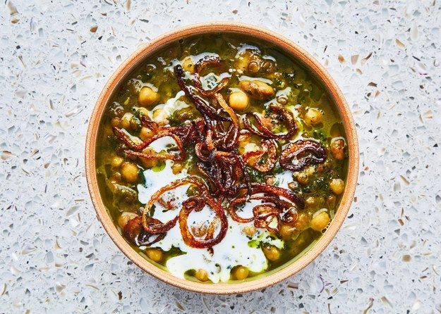 Persian New Year recipes: Greens and Beans soup at Bon Appetit