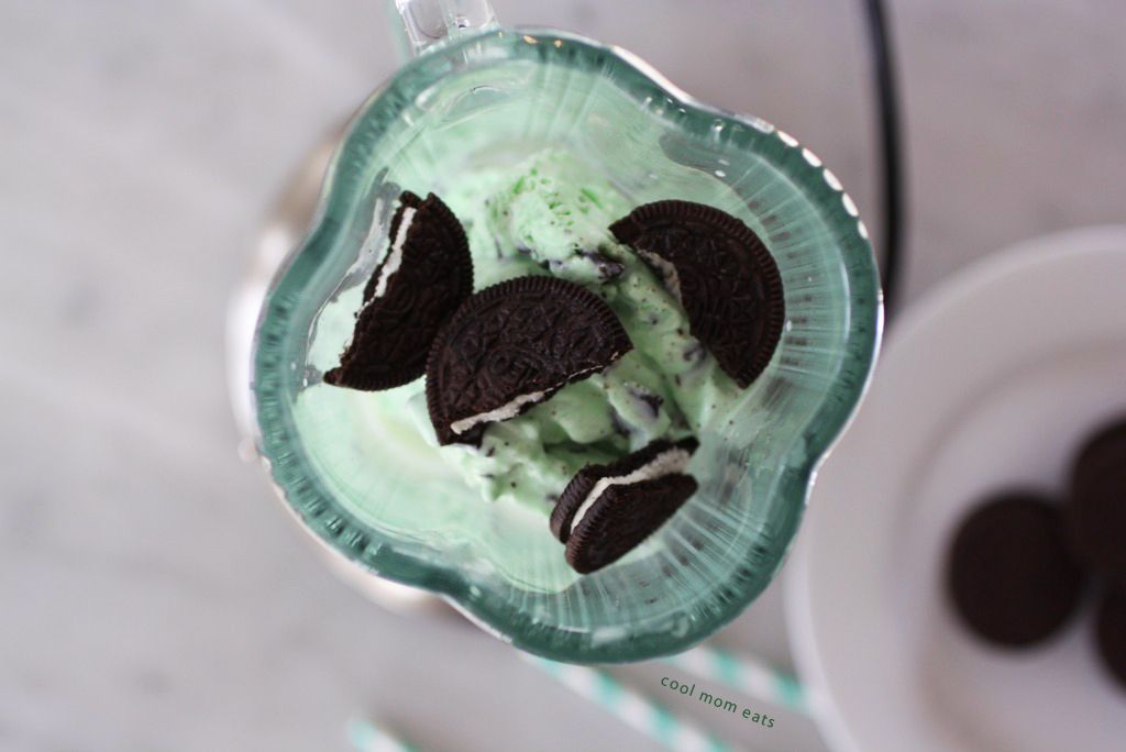 Kids will love this DIY St. Patrick's Day Oreo Shamrock Shake recipe. And, uh, you will too -- way beyond St. Patrick's Day, even! | Cool Mom Eats