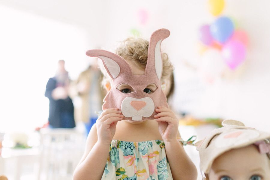 Cool bunny gifts for Easter: Felt bunny mask at Opposite of Far