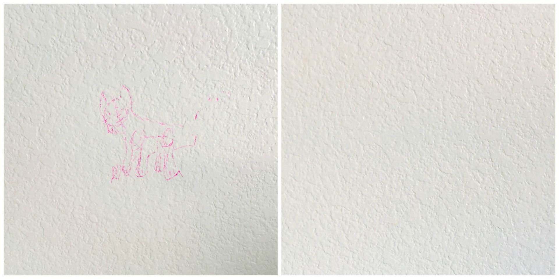 How to get Sharpie off the wall: Two solutions, side-by-side