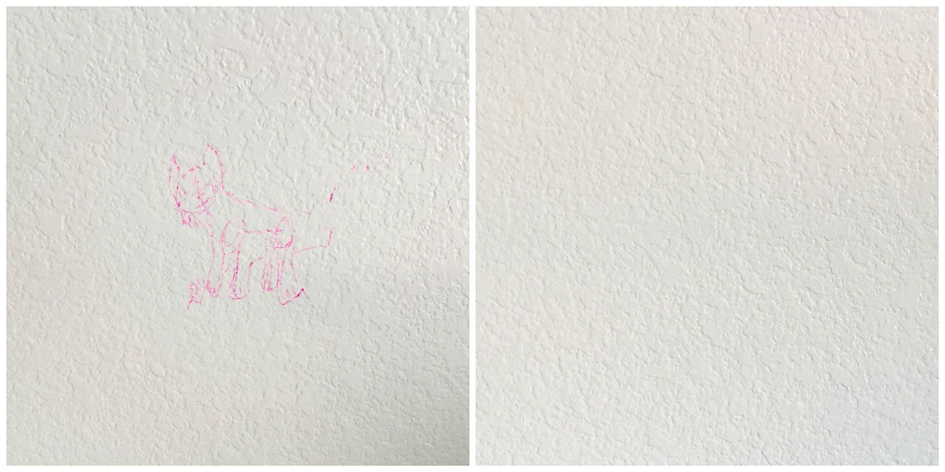 How to get Sharpie off the wall: Two solutions, side-by-side