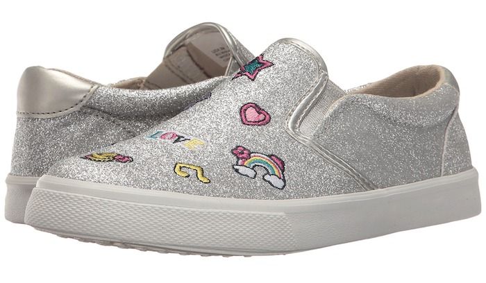 Cool metallic shoes for girls: Nina Kids metallic emoji Smitty sneakers