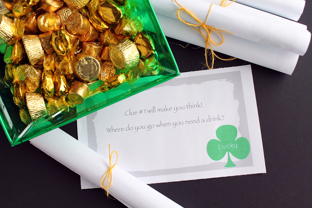 Free St. Patrick's Day printables: Treasure Hunt Clues by Love Grows Wild