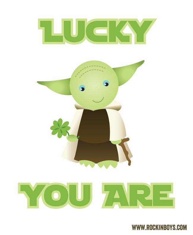 Free St. Patrick's Day printables: Star Wars card from Rockin' the Boys Club