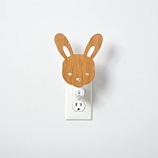 Non-candy Easter basket gifts: Wooden Bunny Night Light by The Land of Nod