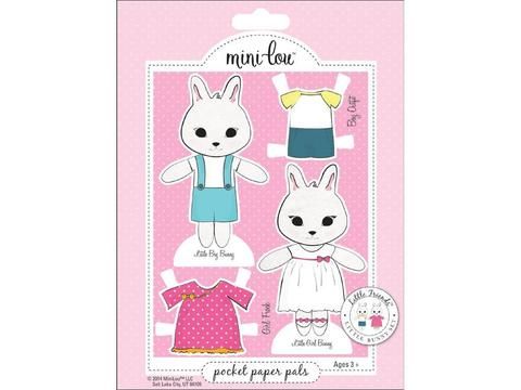 Non-candy Easter basket gifts: Bunny Pocket Paper Pal Set by Treehouse Kid & Craft