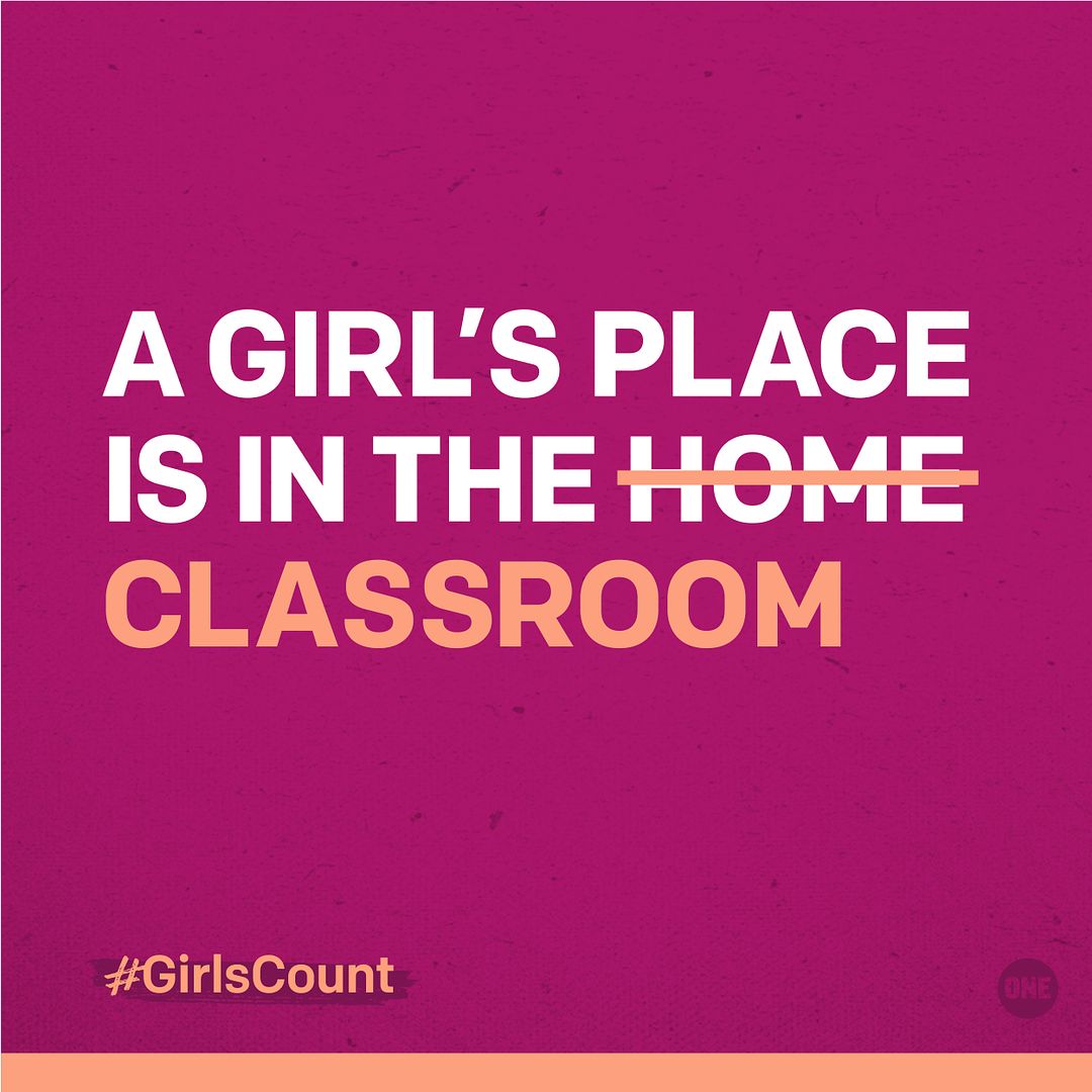 ONE's GirlsCount campaign gives the gift of education