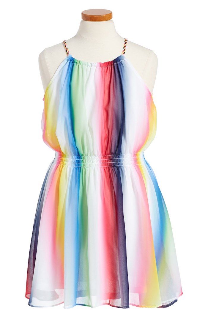 Rainbow dresses for girls: Ella Moss rainbow dress at Nordstrom is gorgeous for Easter