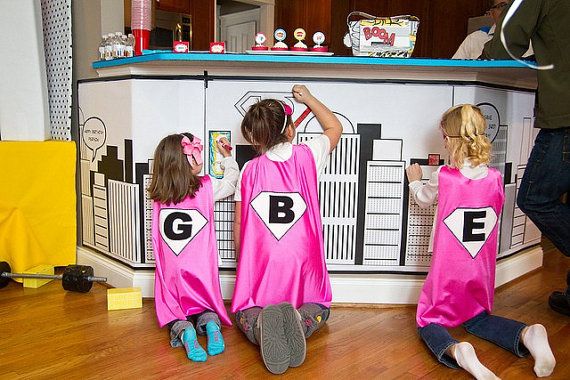 Superhero party themes for girls: Superhero Girl Coloring Poster by AR Printables