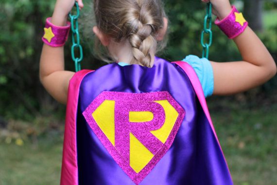 Superhero party themes for girls: Customized Shield Cape by Superkid Capes