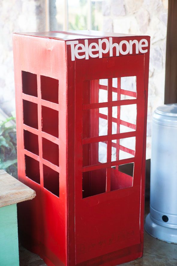Superhero party themes for girls: Supergirl Telephone Booth by Sunshine Parties