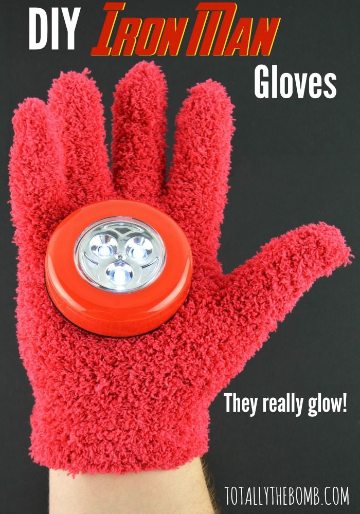 Superhero party themes for girls: Iron Man Gloves by Totally the Bomb