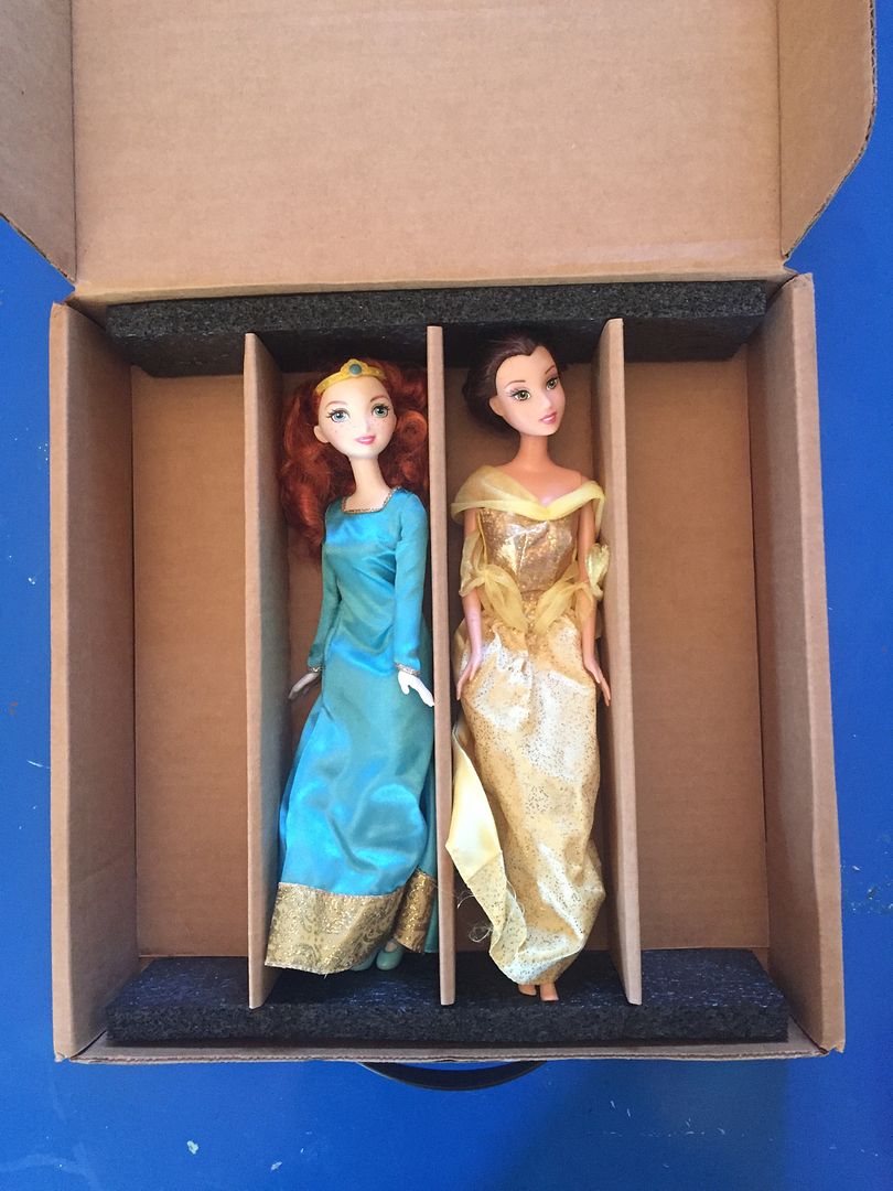 Surprising toy storage solutions: Barbie can head out on vacation in the empty box from your mail-order wine.