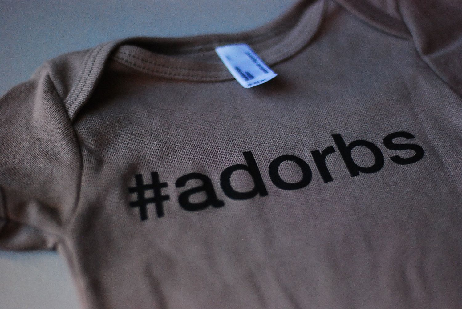 Geeky baby onesies: #Adorbs 