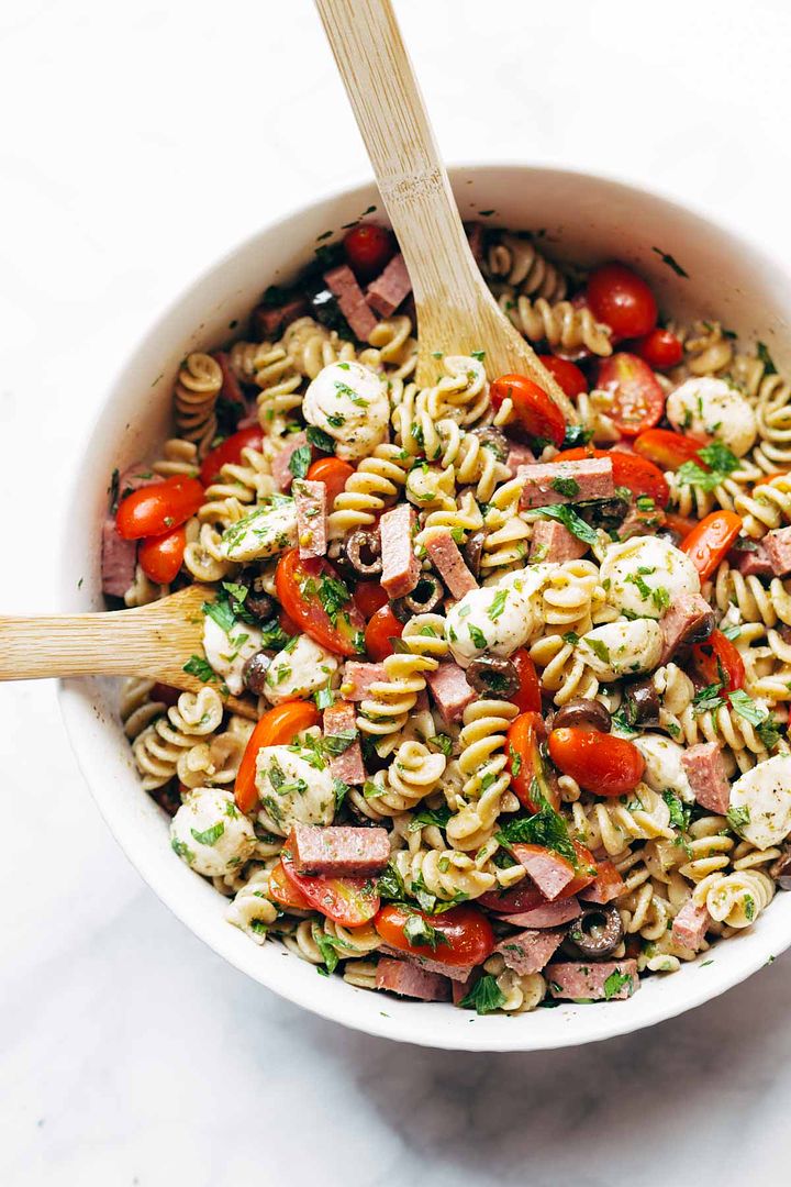 Cool Mom Eats weekly meal plan: Best east Italian Pasta Salad at Pinch of Yum