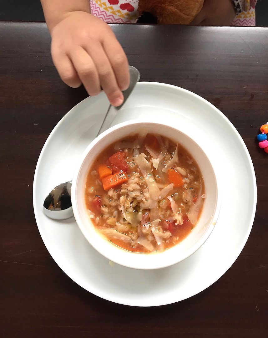 I'm a food writer and this is what I cook for my family for a week: Vegetable Farro Soup from the New York Times. | Cool Mom Eats