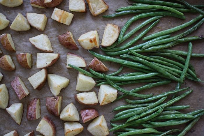 What this trained food professional cooks for her family: Pork tenderloin with roasted potatoes and beans. | Cool Mom Eats