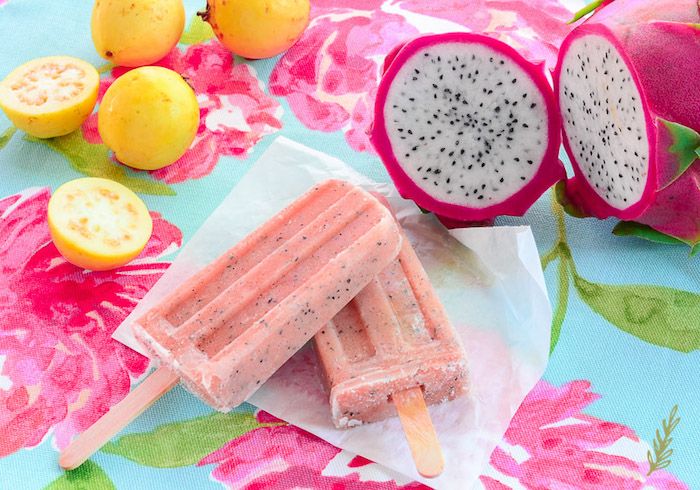 Gourmet popsicle recipes: Dragonfruit Guava Popsicles at Sense and Edibility