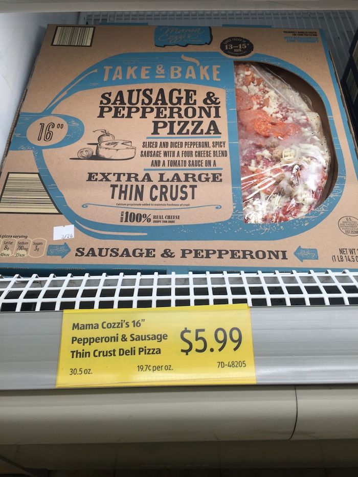 Money-saving finds at Aldi: Mama Cozzi's extra-large pizzas feed our family of 6 for $6.00 | Cool Mom Eats