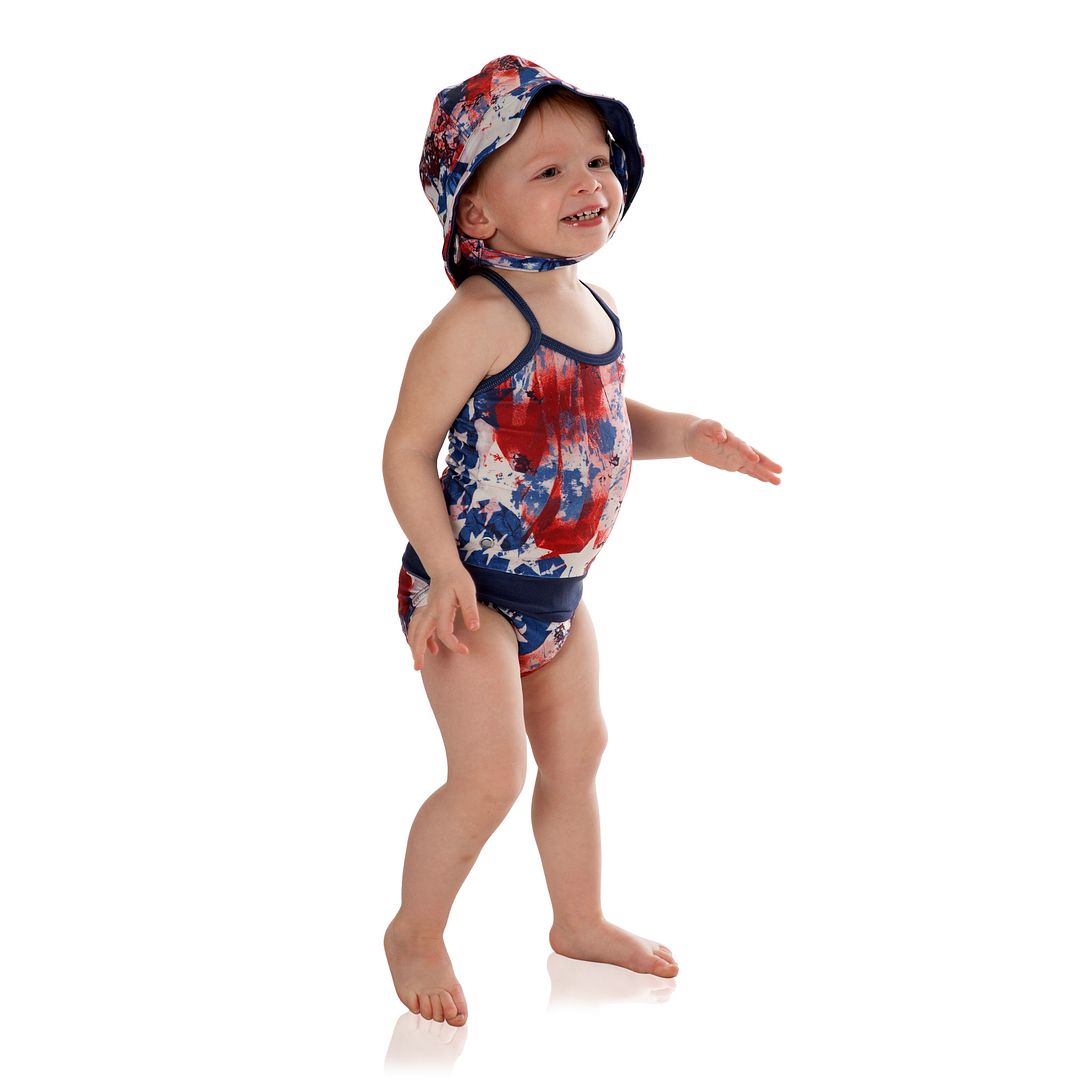Cool one-piece bathing suits for girls: Americana BY FASTEN Swimwear