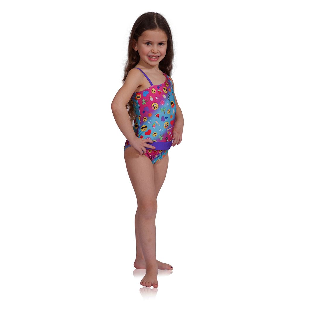 Cool one-piece bathing suits for girls: Emoji Swimsuit BY FASTEN Swimwear