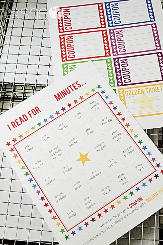 Tips for avoiding the summer slide: Give rewards for keeping up with studies, with this printable collection from Chickabug