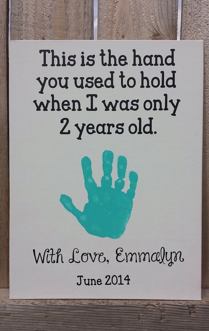 Sentimental handprint art 