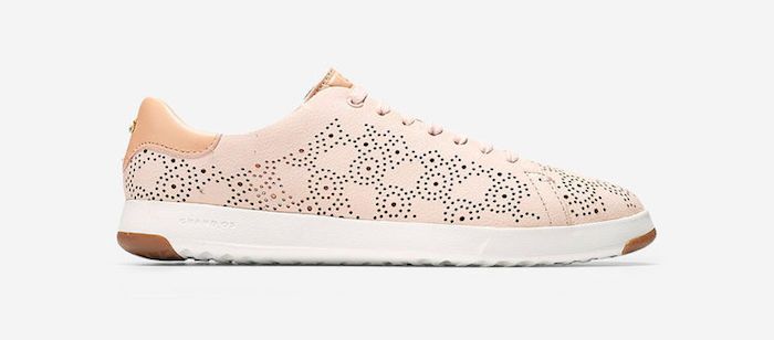 Rose sneakers trend: Perforated tennis shoes at Cole Haan