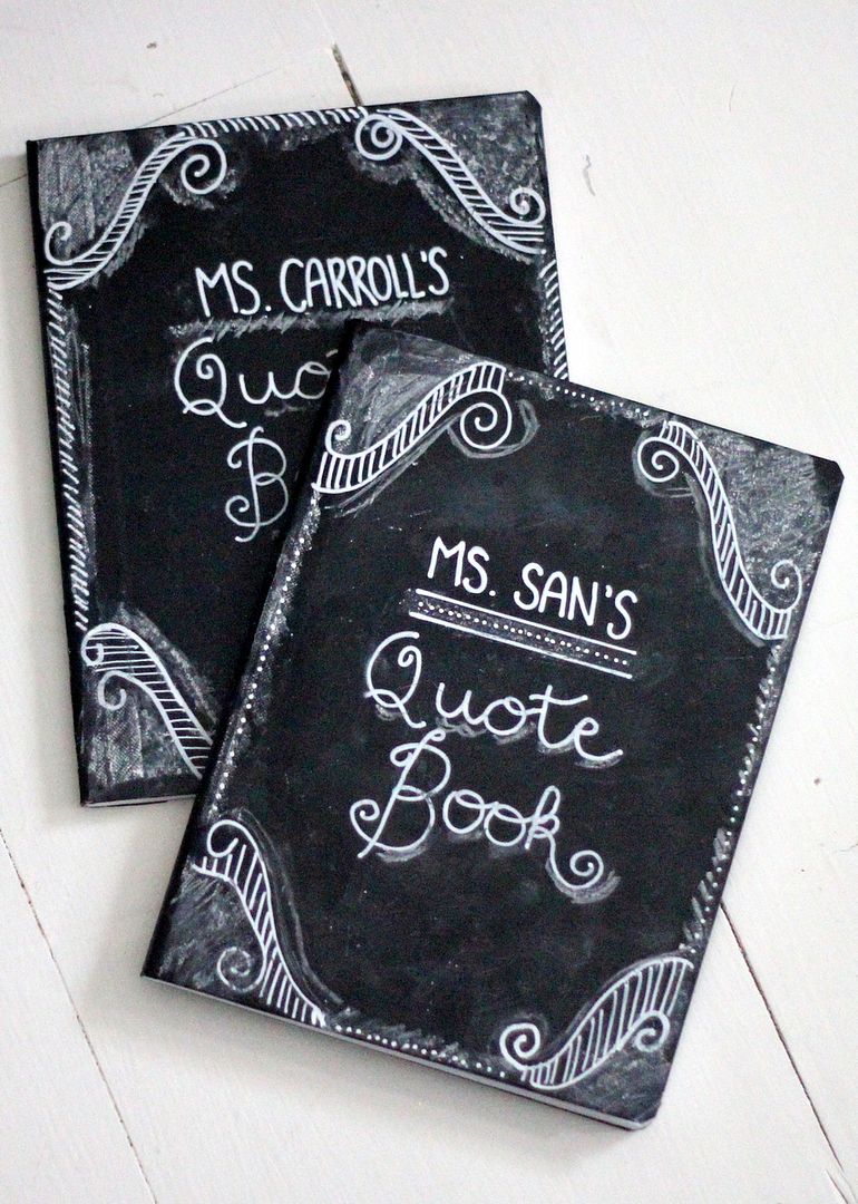 Teacher Appreciation gifts: Chalkboard Covered Journal by Kojodesigns