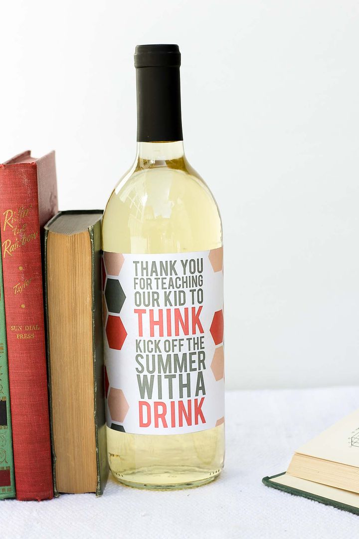 Teacher Appreciation gifts: Free Wine Label Printable by Make and Do Crew