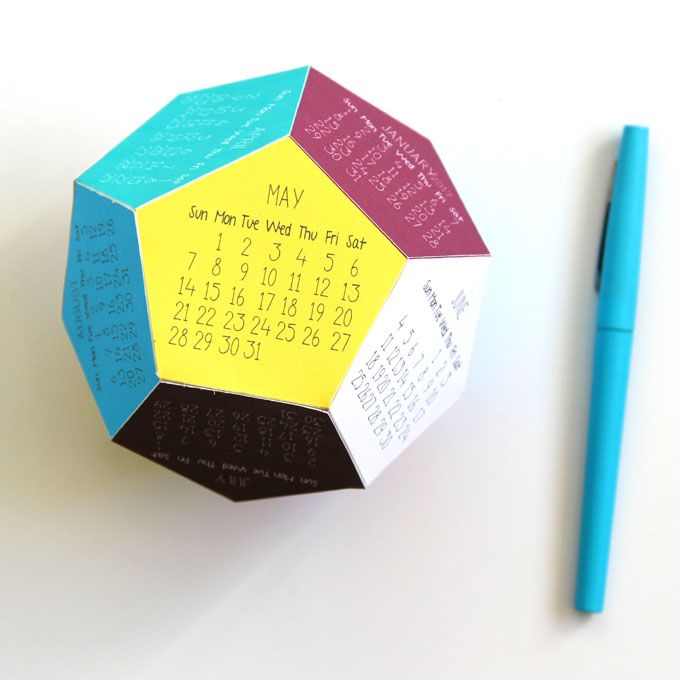 This 2017 3D Printable Calendar is such a clever idea. Thanks, A Piece of Rainbow!