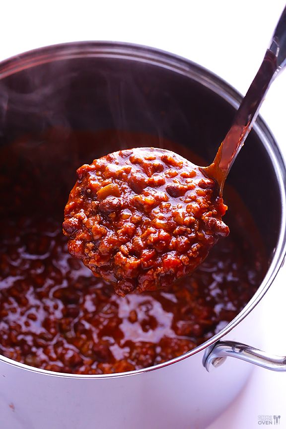It really doesn't get any easier than this 5-Ingredient Chili from Gimme Some Oven. And so hearty!