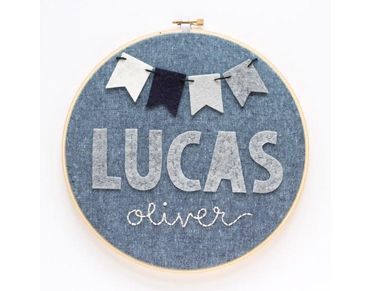 personalized embroidery hoop art at blue without you kids | baby shower gift guide personalized embroidery hoop art at blue without you kids | baby shower gift guide