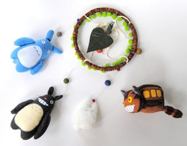 handmade totoro mobile at pink cheeks studio | baby shower gift guide handmade totoro mobile at pink cheeks studio | baby shower gift guide